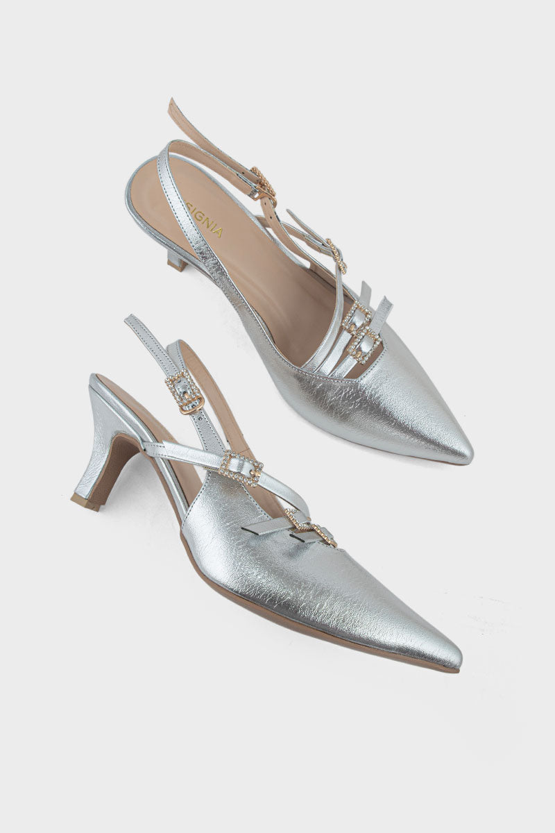 Party Wear Sling Back IP4033-Silver