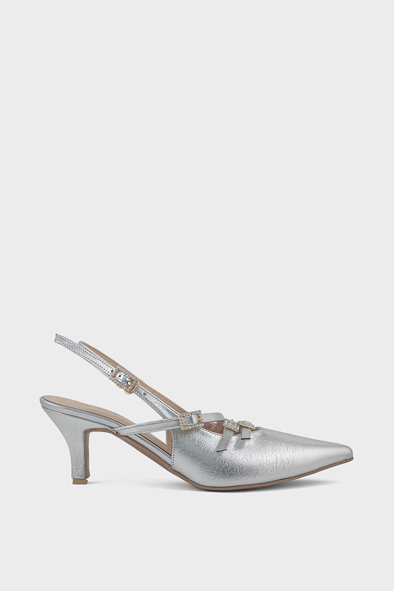 Party Wear Sling Back IP4033-Silver