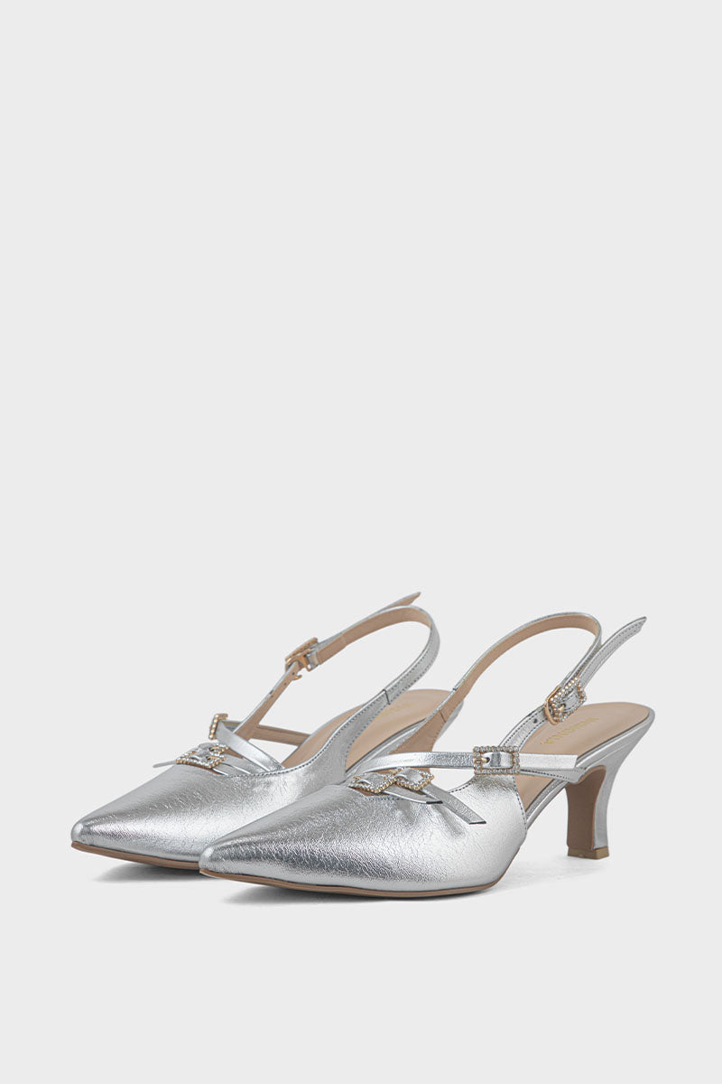 Party Wear Sling Back IP4033-Silver